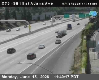 Person in yellow vest on highway shoulder, possibly directing traffic or responding to an incident.