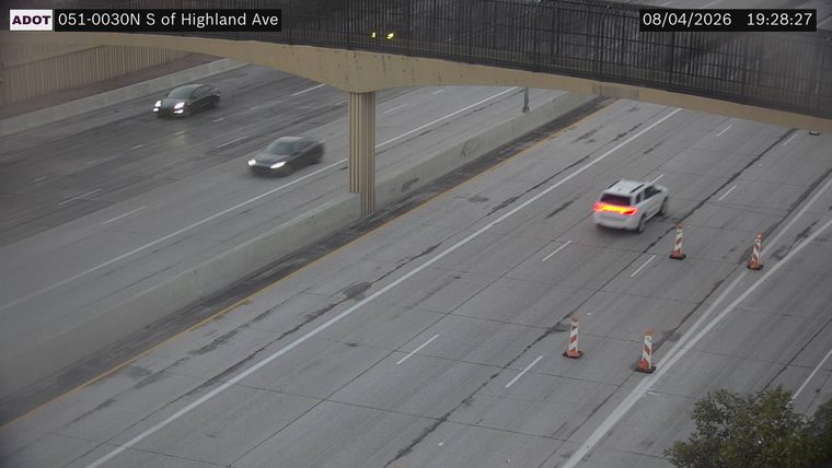 Construction cones in the right lane