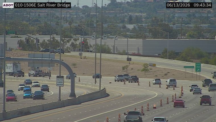 Construction cones and barrels in the right lane