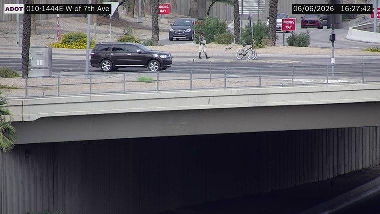 Person walking on the roadway