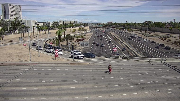 Person crossing the roadway