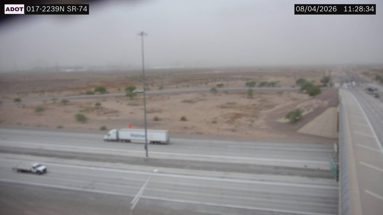 No incident — heavy dust reducing visibility