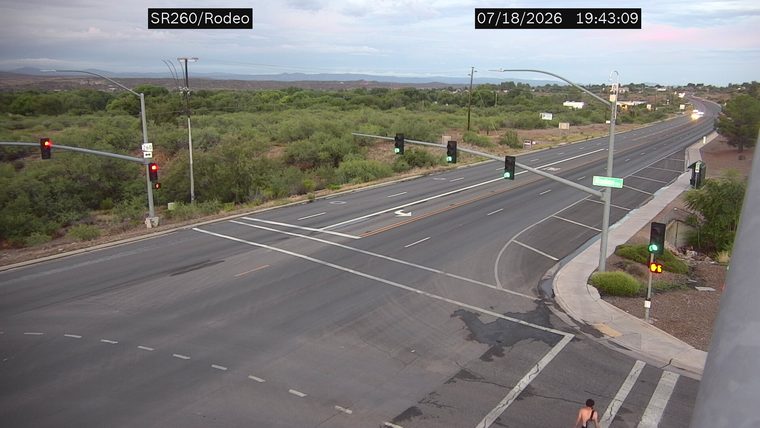 Person walking on the roadway