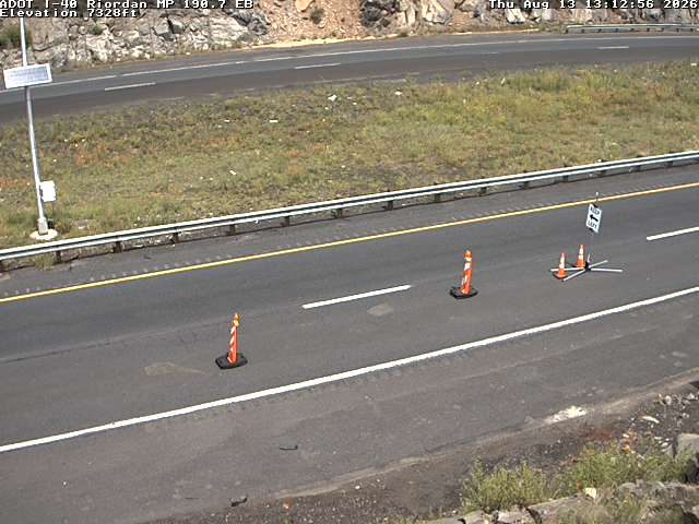 Construction cones in the right lane