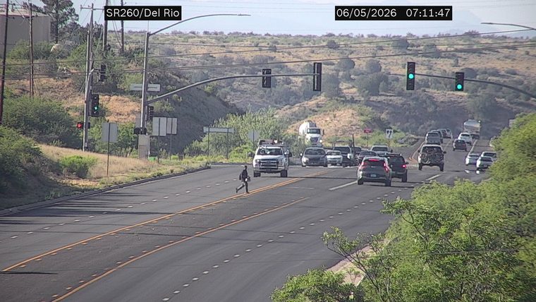 Person running in the roadway