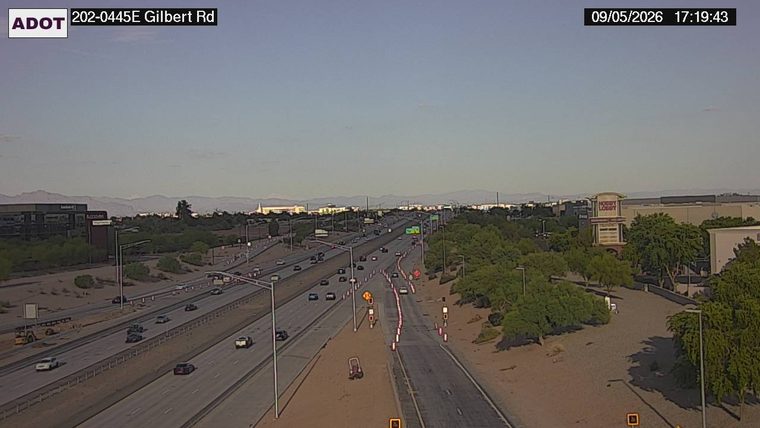 Construction cones and barriers in the right lanes
