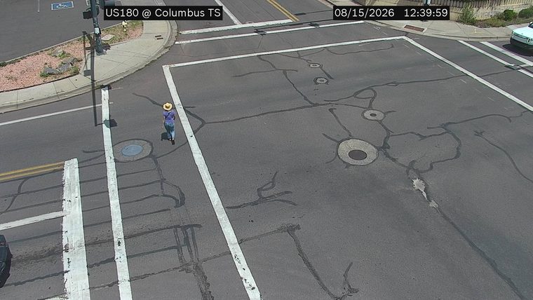 Person walking in the crosswalk