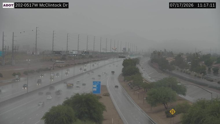 No incident — heavy rain and poor visibility