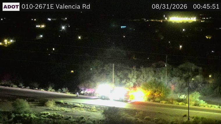 Vehicle fire on the right side of the roadway