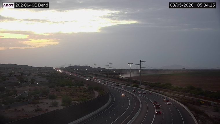 Dust cloud in the right lanes