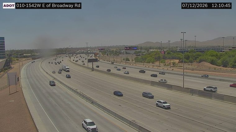 No incident — dust plume obscuring visibility in the distance