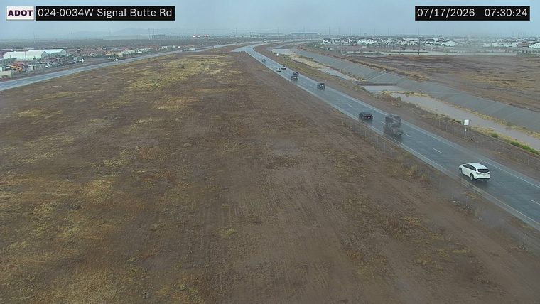 No incident — heavy rain and standing water on roadway