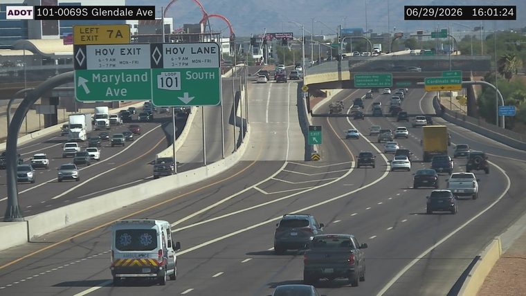 Ambulance in the left lane