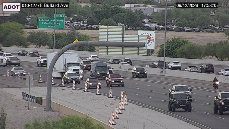 Construction cones in the right lane