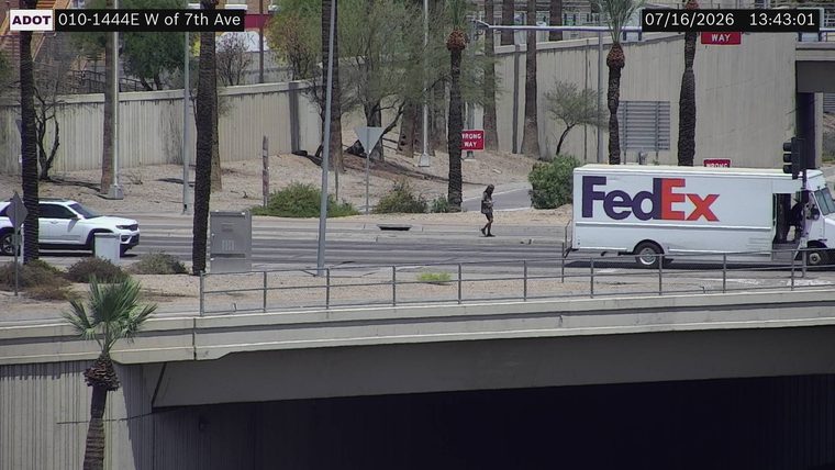 Person walking in the roadway