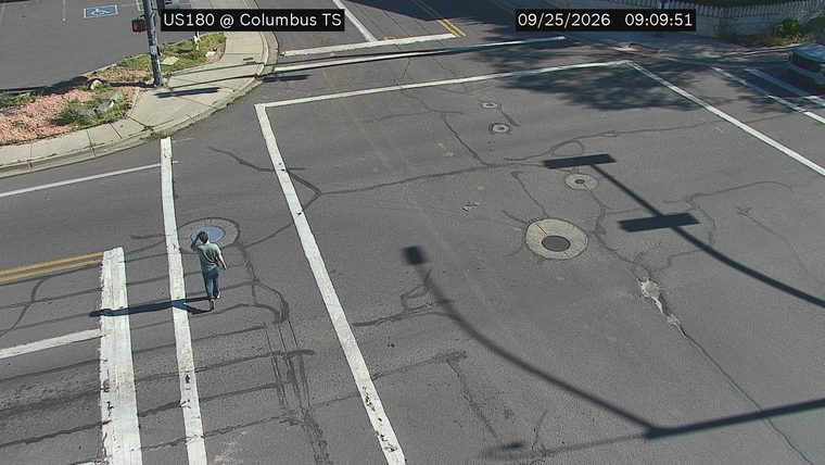 Person walking in the crosswalk