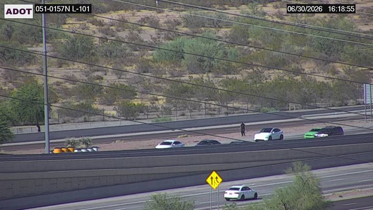 Person standing on the roadway