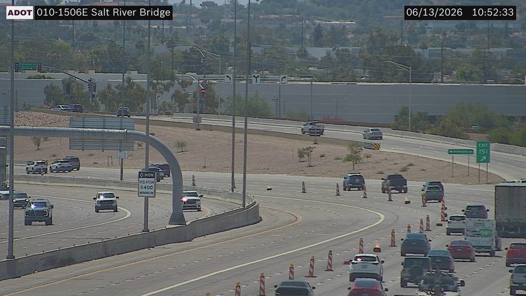 Construction cones and barrels in the right lane