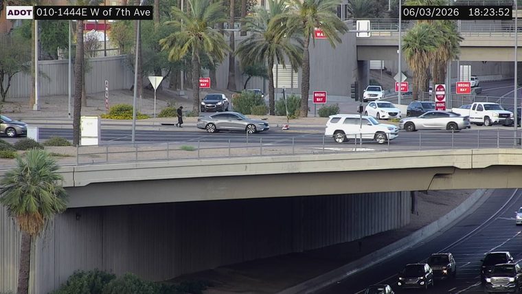 Person walking on the roadway