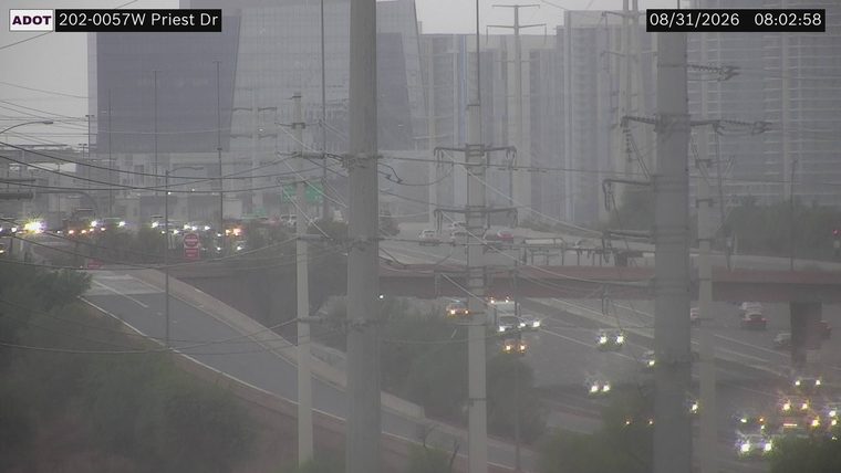 No incident — heavy rain and fog reducing visibility
