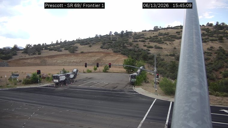 Construction equipment and cones in the right lane