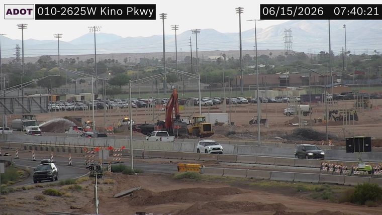 Construction cones and barriers in the right lane