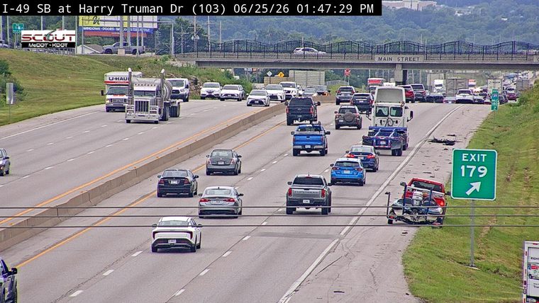 Debris in the right lane