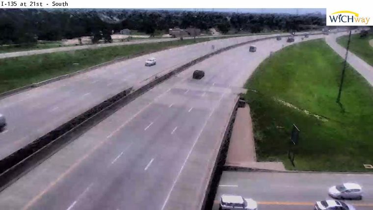 Large dark object in the middle of the roadway