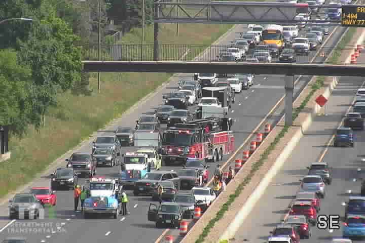 Fire truck and other emergency vehicles in the left lanes