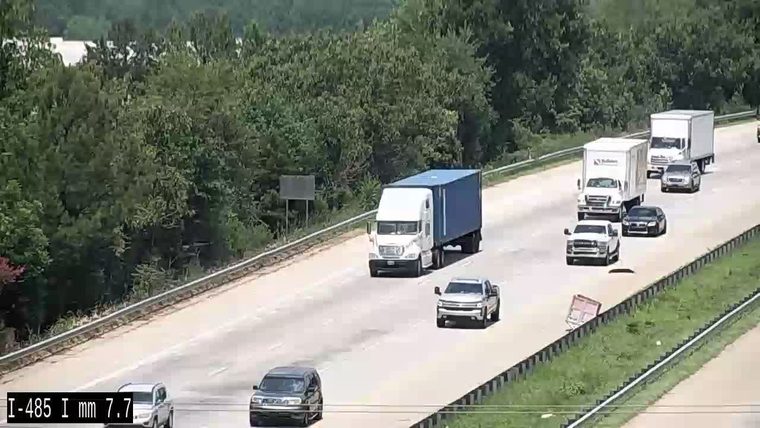 Debris in the right lane