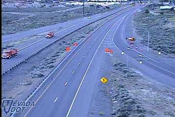 Construction cones and barriers in the right lane