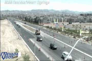 Construction cones and equipment in the right lane