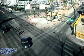 Construction cones and equipment in the roadway
