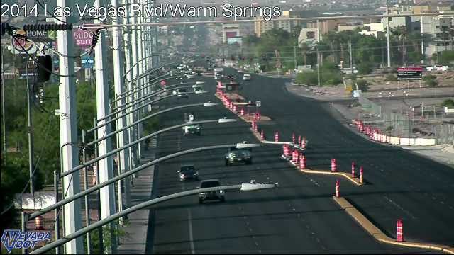 Construction cones and barriers in the right lane