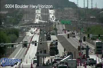 Construction cones and equipment in multiple lanes
