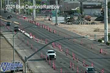 Construction cones and barriers in multiple lanes