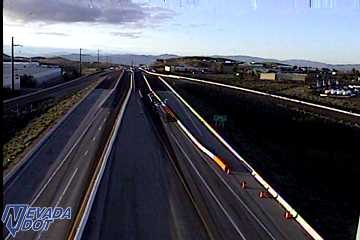 Construction cones and barriers in the right lane