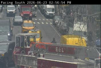 FDNY ladder truck in the foreground