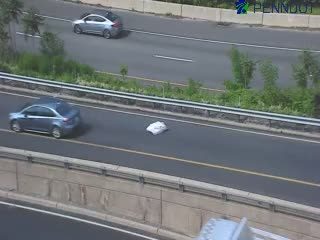 White bag in the right lane