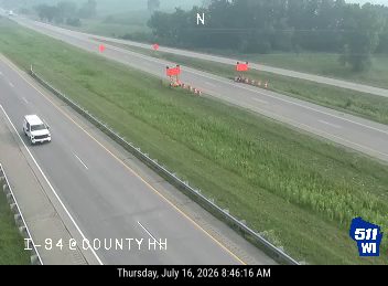 Construction cones and barrels in the right lane