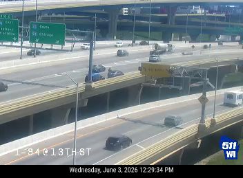 Large debris on the roadway, potentially blocking lanes.