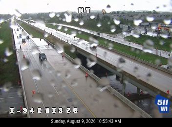 No incident — heavy rain and standing water on roadway