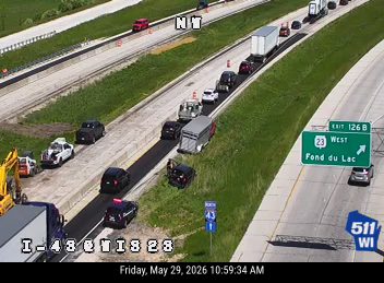 Police and other personnel are on the scene of an incident on I-43 near Exit 126B.