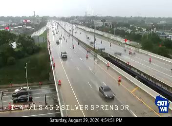 Construction cones and barrels in multiple lanes