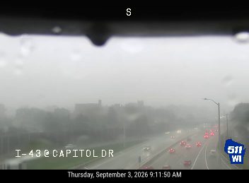 No incident — heavy rain and fog reducing visibility