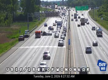 Multi-vehicle crash blocking multiple lanes of traffic on highway.