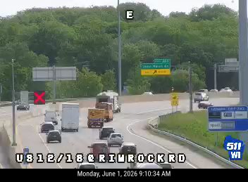 Red X indicates possible debris on the roadway, roadway. roadway.