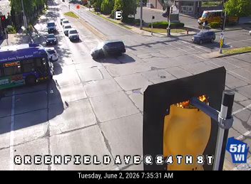 Traffic signal is on fire at Greenfield Ave and 84th St.