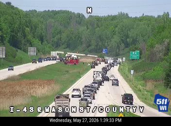 Traffic stopped due to a multi-vehicle crash on I-480.